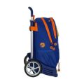 Mochila Escolar com Rodas Evolution Valencia Basket Azul Laranja