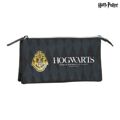 Estojo Harry Potter Hogwarts Triplo Harry Potter Preto Cinzento (22 X 12 X 3 cm) (22 X 3 X 12 cm)