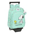 Mochila Escolar com Rodas Snoopy Friends Forever Menta (26 X 34 X 11 cm)