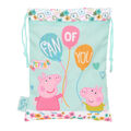 Lancheira Peppa Pig Cosy Corner Saco Azul Claro (20 X 25 cm)