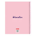 Caderno Benetton Vichy Cor de Rosa A4