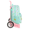 Mochila Escolar com Rodas Smiley Summer Fun Turquesa (32 X 43 X 14 cm)