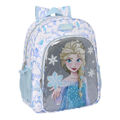 Mochila Escolar Frozen Memories Prateado Azul Branco (32 X 38 X 12 cm)