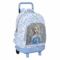 Mochila Escolar Frozen Memories Azul Branco (33 X 45 X 22 cm)