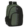 Mochila Escolar BlackFit8 Gradient Preto Verde Militar (32 X 42 X 15 cm)