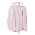 Mochila Escolar Safta Flor Cor de Rosa Branco (20 X 28 X 8 cm)