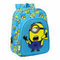 Mochila Escolar Minions Minionstatic Azul (26 X 34 X 11 cm)