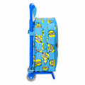 Mochila Escolar com Rodas Minions Minionstatic Azul (22 X 28 X 10 cm)