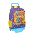 Mochila Escolar com Rodas Superthings Guardians Of Kazoom Roxo Amarelo (32 X 42 X 14 cm)