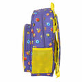 Mochila Escolar Superthings Guardians Of Kazoom Roxo Amarelo (27 X 33 X 10 cm)