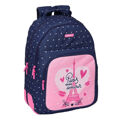 Mochila Escolar Safta Paris Cor de Rosa Azul Marinho 32 X 42 X 15 cm