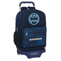 Mochila Escolar com Rodas Batman Legendary Azul Marinho 30 X 43 X 14 cm