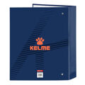 Pasta com Argolas Kelme Navy Blue Laranja Azul Marinho A4 (27 X 33 X 6 cm)