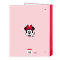 Pasta com Argolas Minnie Mouse Me Time Cor de Rosa A4 (26.5 X 33 X 4 cm)