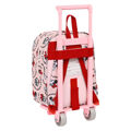 Mochila Escolar com Rodas Minnie Mouse Me Time Cor de Rosa (22 X 27 X 10 cm)