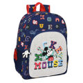 Mochila Escolar Mickey Mouse Clubhouse Only One Azul Marinho (33 X 42 X 14 cm)