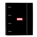 Pasta com Argolas Marvel Preto (27 X 32 X 3.5 cm)