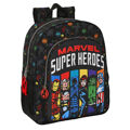 Mochila Escolar The Avengers Super Heroes Preto (32 X 38 X 12 cm)