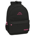 Mochila Escolar Kappa Black And Pink Preto (30 X 46 X 14 cm)