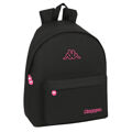 Mochila Escolar Kappa Black And Pink Preto (33 X 42 X 15 cm)