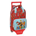 Mochila Escolar com Rodas The Paw Patrol Funday Vermelho Azul Claro (20 X 28 X 8 cm)