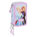 Estojo Triplo Frozen Believe 12.5 X 19.5 X 5.5 cm Lilás (36 Peças)