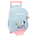 Mochila Escolar com Rodas Snoopy Imagine Azul (26 X 34 X 11 cm)