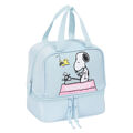 Lancheira Snoopy Imagine Azul 20 X 20 X 15 cm