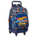 Mochila Escolar com Rodas Hot Wheels Speed Club Laranja (33 X 45 X 22 cm)