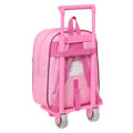 Mochila Escolar com Rodas Barbie Girl Cor de Rosa (22 X 27 X 10 cm)