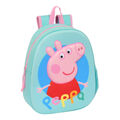 Mochila Escolar Peppa Pig Turquesa