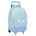 Mochila Escolar com Rodas Glow Lab Cisnes Azul 33 X 45 X 22 cm