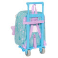 Mochila Escolar com Rodas Frozen Hello Spring Azul 22 X 27 X 10 cm