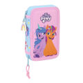 Estojo Duplo My Little Pony Wild & Free 12.5 X 19.5 X 4 cm Azul Cor de Rosa (28 Pcs)