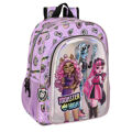 Mochila Escolar Monster High Best Boos Lilás 33 X 42 X 14 cm