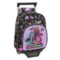 Mochila Escolar com Rodas Monster High Creep Preto 28 X 34 X 10 cm