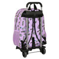 Mochila Escolar com Rodas Monster High Best Boos Lilás 33 X 42 X 14 cm