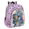 Mochila Escolar Monster High Best Boos Lilás 32 X 38 X 12 cm