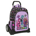 Mochila Escolar com Rodas Monster High Creep Preto 33 X 42 X 14 cm