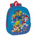 Mochila Escolar The Paw Patrol 3D 27 X 33 X 10 cm Azul