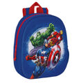 Mochila Escolar The Avengers 3D 27 X 33 X 10 cm Azul Marinho