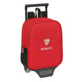 Mochila Escolar com Rodas Sevilla Fútbol Club Preto Vermelho 22 X 27 X 10 cm