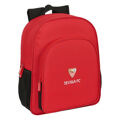 Mochila Escolar Sevilla Fútbol Club Preto Vermelho 32 X 38 X 12 cm