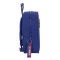 Mochila Escolar F.c. Barcelona Vermelho Azul Marinho 22 X 27 X 10 cm