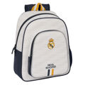 Mochila Escolar Real Madrid C.f. Branco 28 X 34 X 10 cm