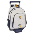 Mochila Escolar com Rodas Real Madrid C.f. Branco 28 X 34 X 10 cm