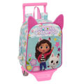 Mochila Escolar com Rodas Gabby's Dollhouse Azul 22 X 27 X 10 cm