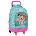 Mochila Escolar com Rodas Rainbow High Paradise Turquesa 33 X 45 X 22 cm