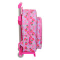 Mochila Escolar com Rodas Trolls Cor de Rosa 26 X 34 X 11 cm