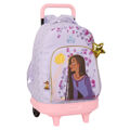 Mochila Escolar com Rodas Wish Lilás 33 X 45 X 22 cm